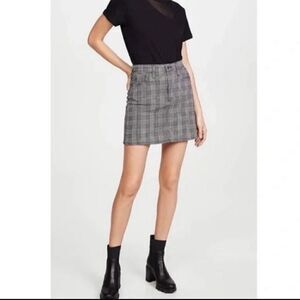 American Eagle Women's Hi-Rise Mini Skirt Plaid Super Stretch Comfort 6